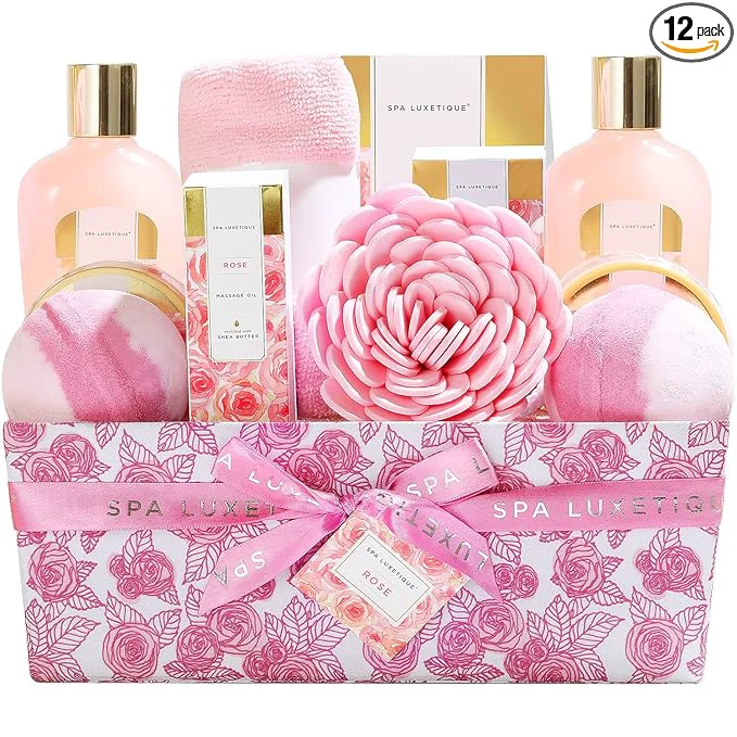 Sustainable Spa Luxetique Spa Gift Baskets for Women Bath Bombs Body Lotion Hand Cream Trusted