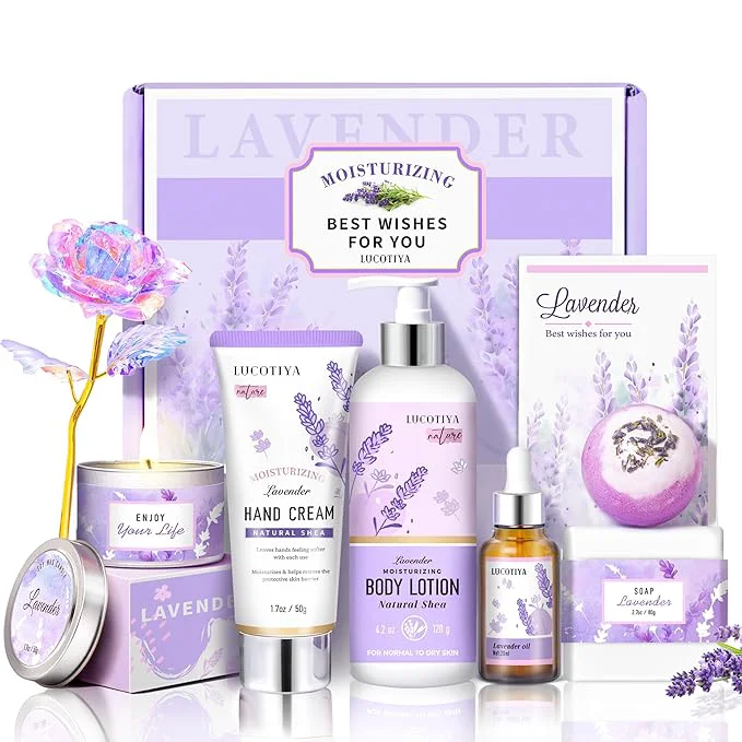 Efficient Lavender Spa Bath and Body Gift Set Easy-to-Use