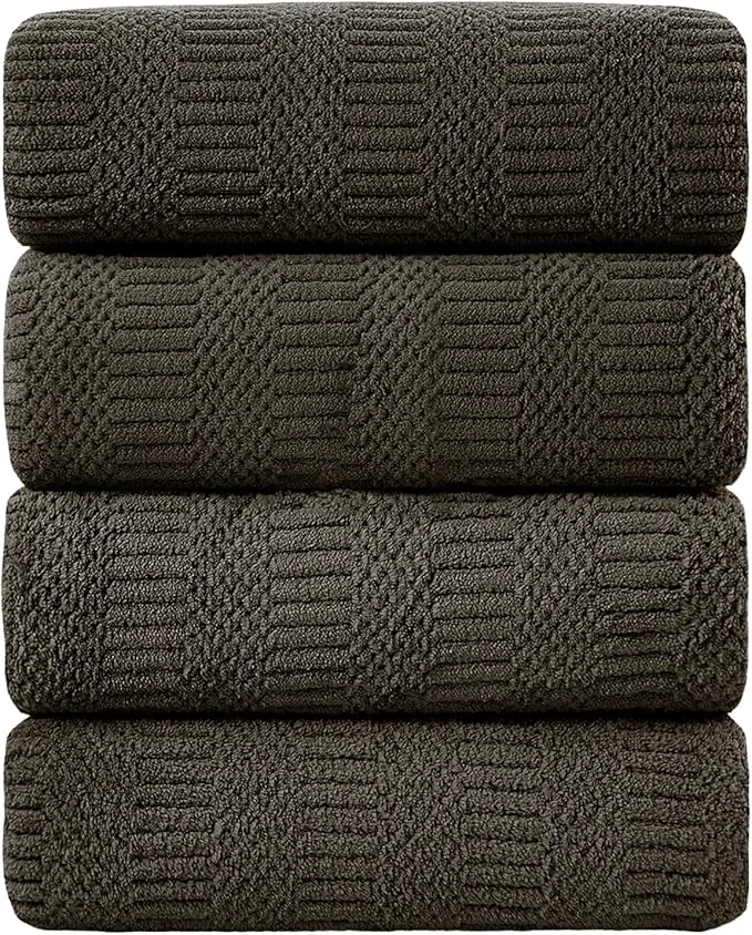 Sustainable Ycosy 4 Pack Extra Large Microfiber Bath Towels Set 35×70 inches Less Lint Breathable