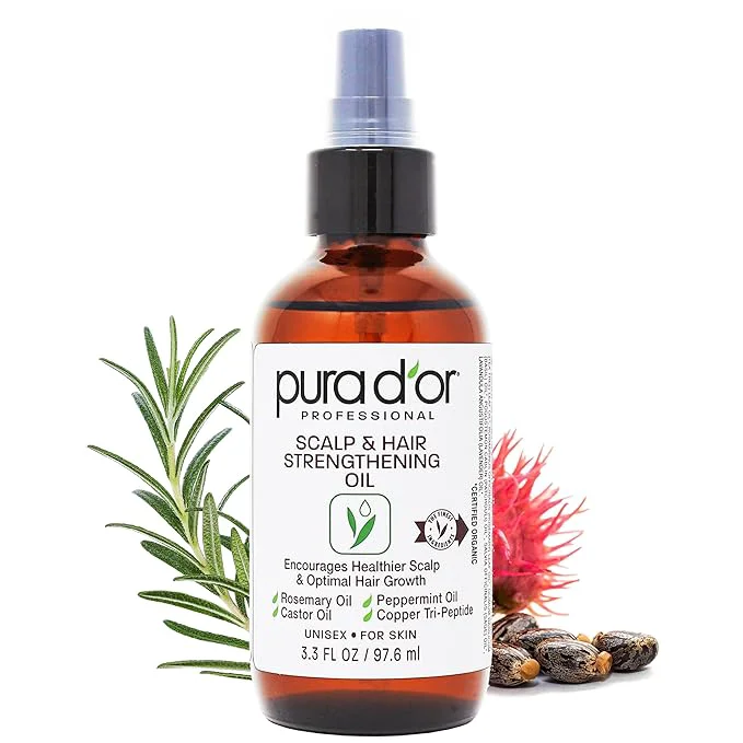 Flexible PURA D’OR Scalp Hair Strengthening Oil Supports Optimal Growth Nourish Roots Stylish
