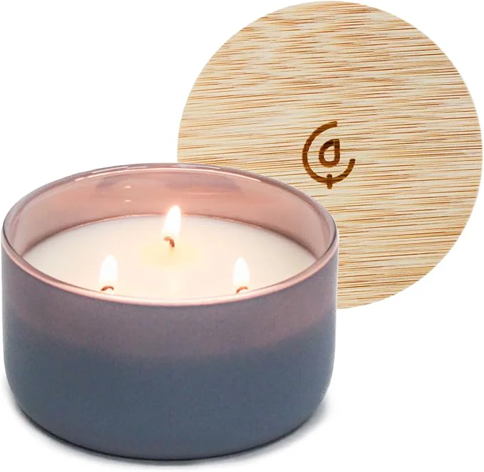 Innovative Calyan Wax Co. Charcoal Sandalwood 3 Wick Scented Candle Classic