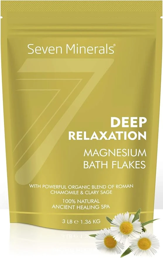 Modern Seven Minerals Deep Relaxation Magnesium Chloride Flakes 3lb – Absorbs Better Organic