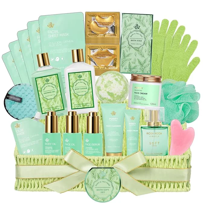 Elite Mothers Day Gifts Basket for Mom Hydrating Face Skin Care Kit Bath Body Fine Crafted