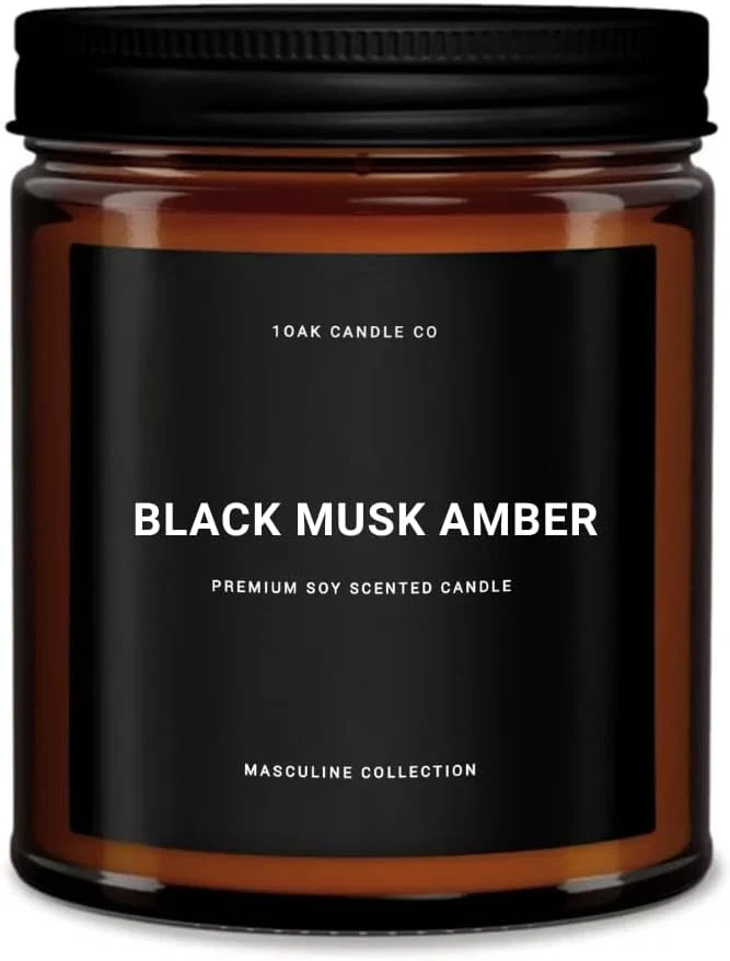 Relaxed 1OAK Black Musk Amber Candle Prestigious