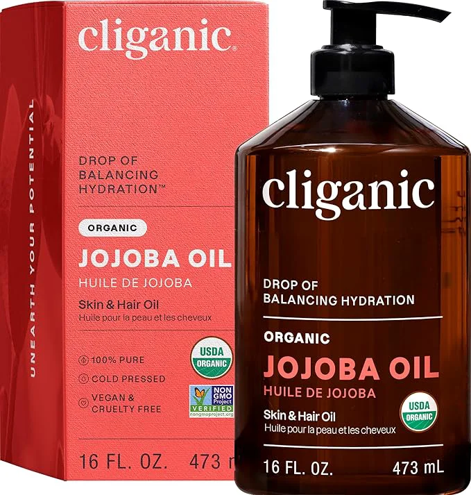 Modern Cliganic Organic Jojoba Oil 16 oz Pure Bulk Natural Cold Pressed Superior