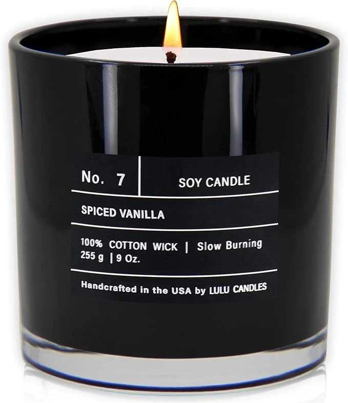 Outstanding Lulu Candles Spiced Vanilla Luxury Scented Soy Jar Candle Hand Poured in Next-Generation