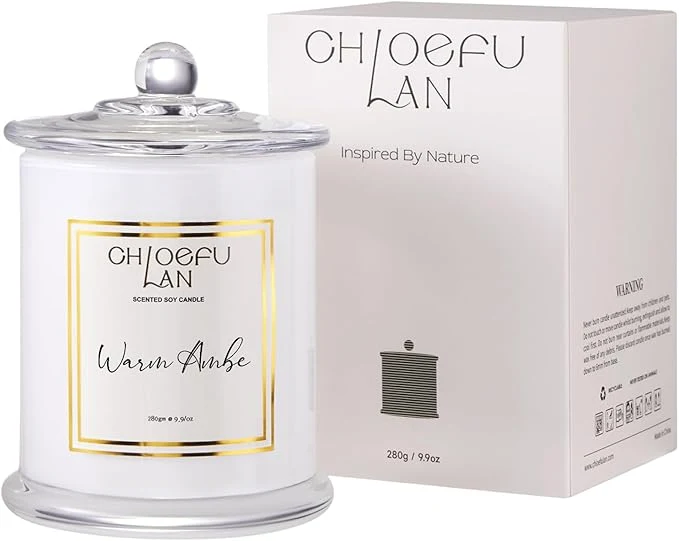 Solid Chloefu LAN Warm Amber Candle Scented Candles Gifts High-Quality