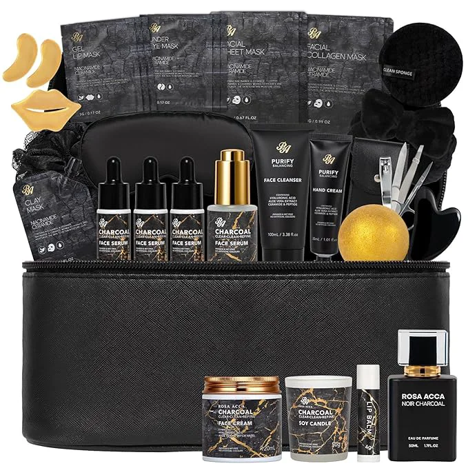 Genuine 33 Pcs Mother’s Day Gift Charcoal Hydrating Skin Care Gift Set Versatile