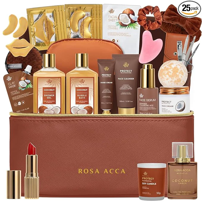 Breathable 25 Pcs Mother’s Day Gift Bath Body Gift Set Green