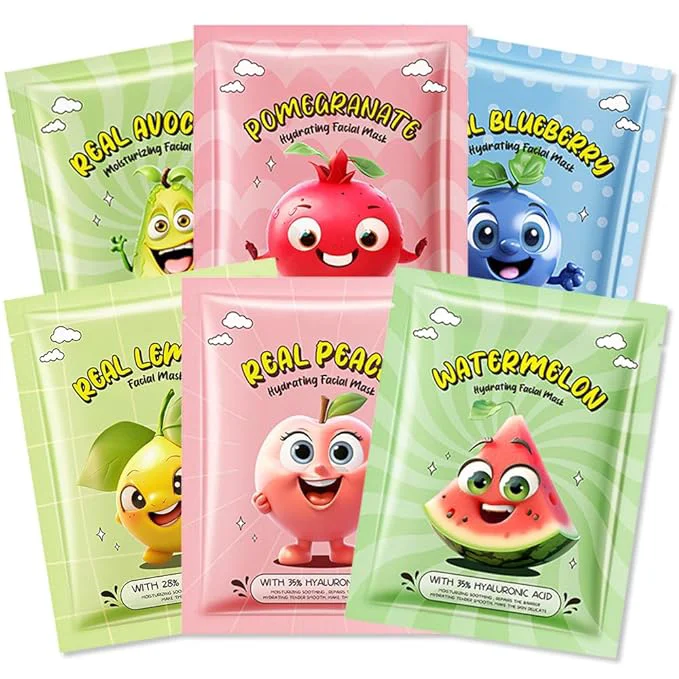 Responsible Kaely 6 Pack Fruit Face Masks for Kids Kids Face Mask Spa Day Kit Supplies Unique