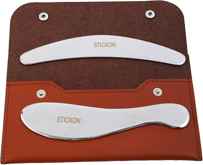 Official STICKON Stainless Steel Gua Sha 2 in 1 Scraping Massage Tools Scar Tissue Tool Optimized