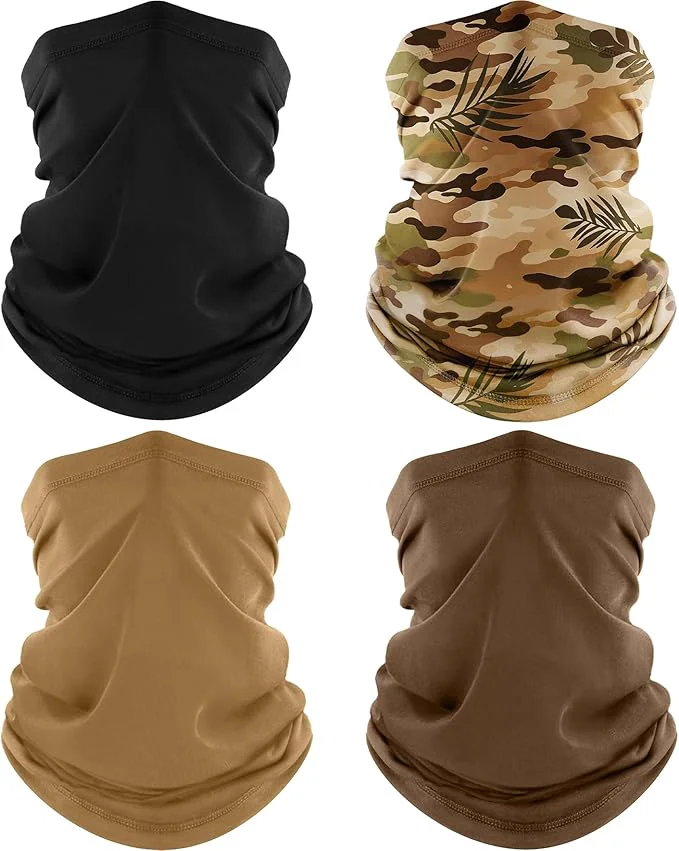 Exceptional ROXUN 4 Pack Neck Gaiter Cooling Breathable Face Mask UV Protection Scarf Secure