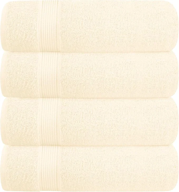Responsible BELZZI Home Ultra Soft 4 Pack Oversized Bath Towel Set 27×54 Cotton Compact Premium