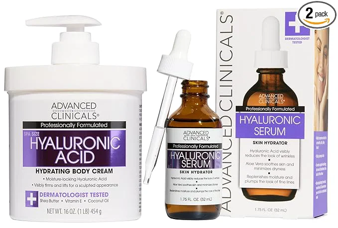 Smart Advanced Clinicals Hyaluronic Acid Moisturizer Body Cream Hyaluronic Acid Solid