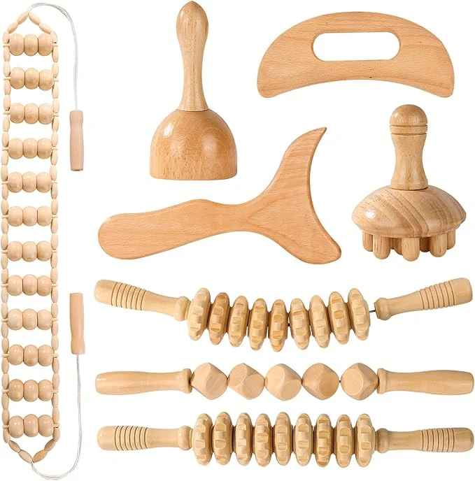 Superior Wood Therapy Tools for Body Shaping 8 in 1 Wood Therapy Massage Tools Elegant