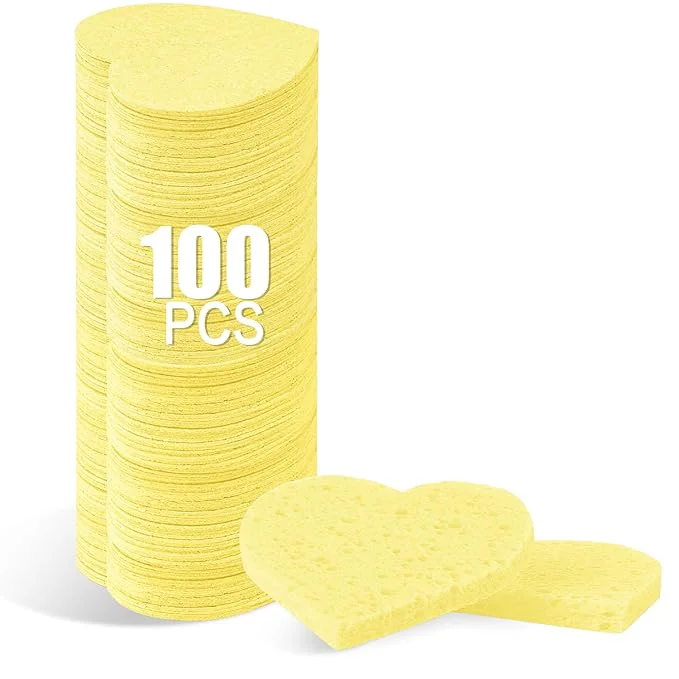 First-Class 100-Count Compressed Facial Sponges Convenient