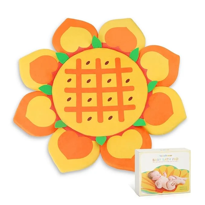 Effective Flower Baby Bath Pad for Infant Bathtub Sink Flower Mat Tub Little Lotus World-Class
