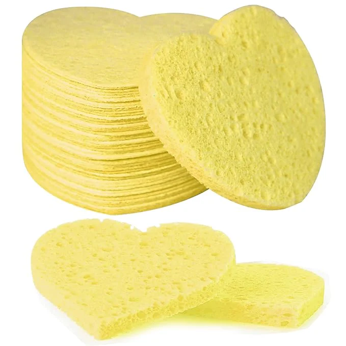 Secure 50-Count Facial Sponges Compressed Natural Cellulose Face Sponge Versatile