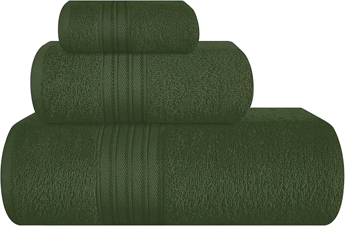 Dependable BOUTIQUO Ultra Soft 3 Pack Cotton Towel Set Contains a Bath Towels 28×55 inch Official