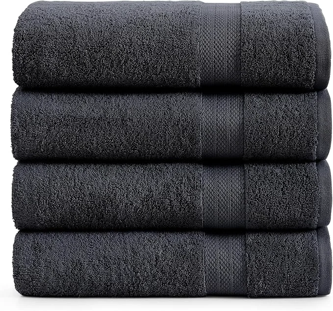Casual LANE LINEN Luxury Cotton Bath Sheets Set of 4 Modern