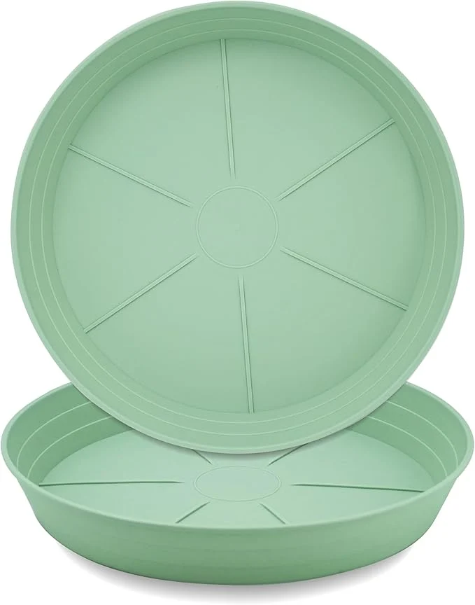 Sustainable LWALRS Plant Saucer 14 Inch 2 Pack 6 8 10 12 14 16 18 20 25 Plastic Plant Trays High-Performance
