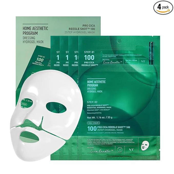 Verified VT COSMETICS Pro Cica Reedle Shot 100 2-Step Hydrogel Mask Intensive Calming Premium