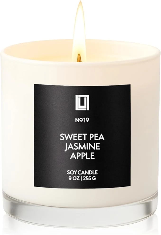 Exceptional Lulu Candles Sweet Pea Jasmine Apple Luxury Scented Soy Jar Candle Natural