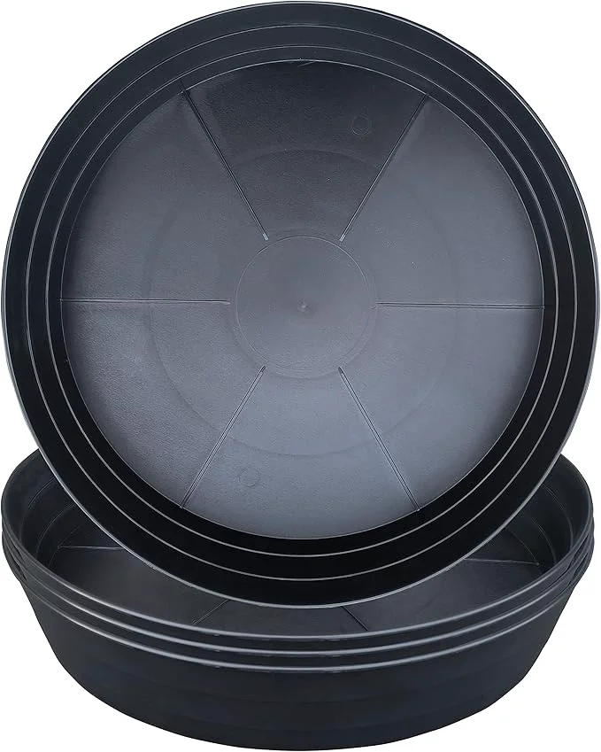 Minimalist LWALRS Plant Saucer 18 Inch Extra Large Planter Saucer 4 Pack Plastic Plant Elegant