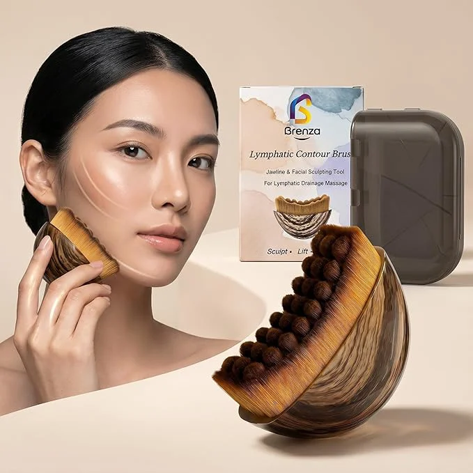 Sustainable Brenza Lymphatic Contour Face Brush – Facial Sculpting Tool Stylish