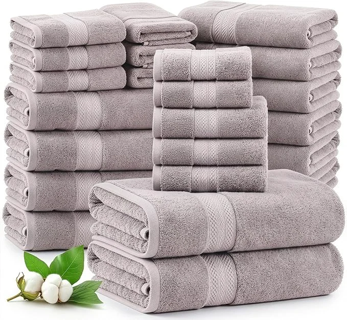 Practical LANE LINEN Luxury Towels and Washcloths Sets Recyclable