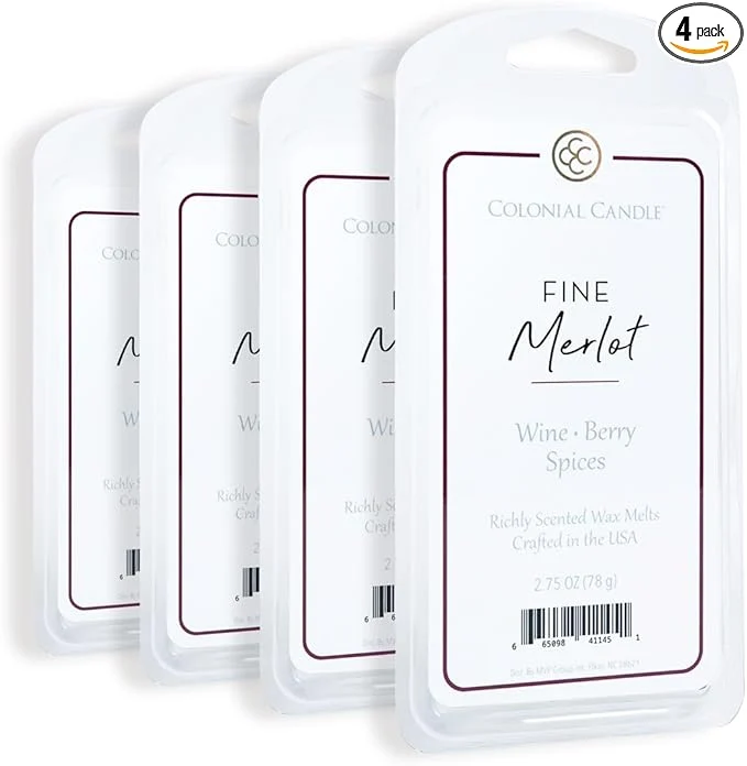 Next-Generation Colonial Candle Fine Merlot Wax Melts Wax Melt Warmer Cubes Long Lasting Contemporary