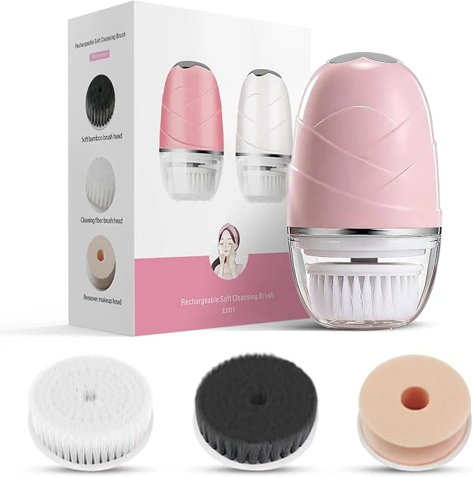 Fashionable Facial Cleansing Brush Mini Electric Face Scrubber Waterproof Face Exfoliator Solid