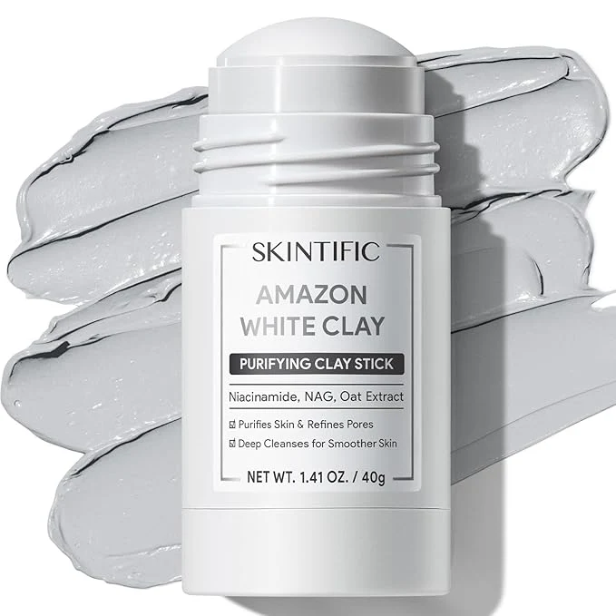Sophisticated SKINTIFIC Amazonian White Clay Purifying Stick Deep Clean Pores Mud Mask Trusted