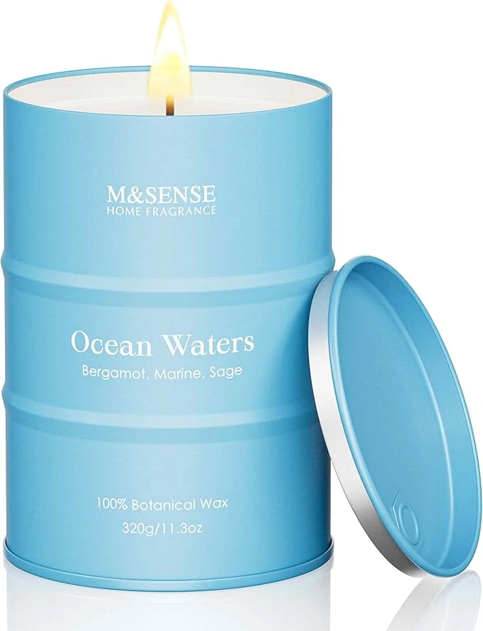 Enhanced M SENSE Ocean Waters Scented Candles Summer Soy Candle Beach Candle Elegant