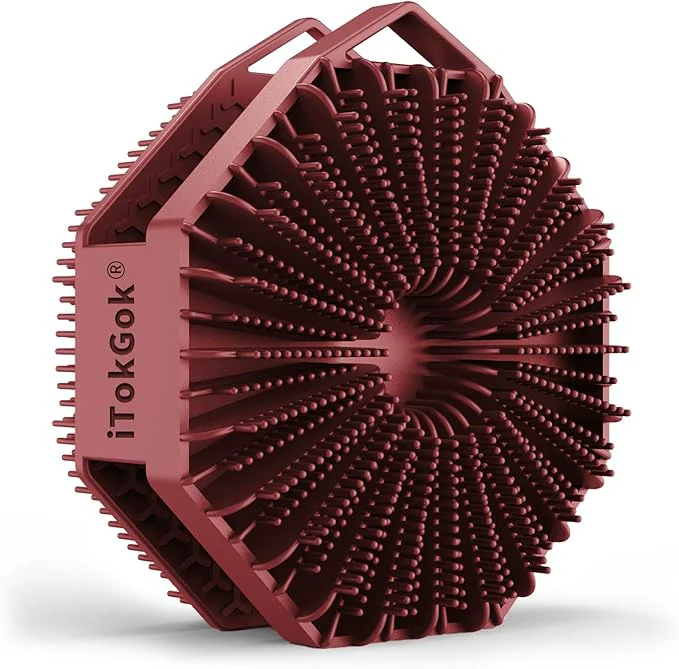 Convenient iTokGoK® Premium Silver-Infused Double-Sided Design 2-in-1 Silicone Body Brush First-Class