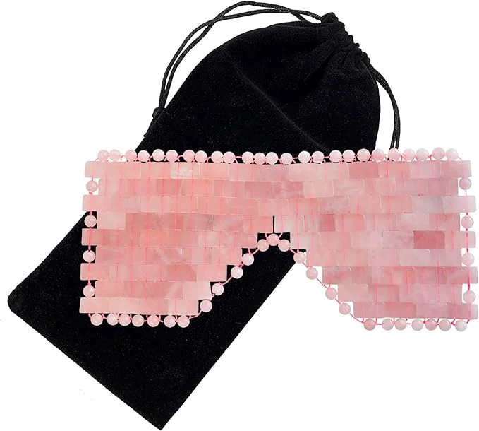 High-Grade Eurow Luxe Natural Rose Quartz Eye Mask Original Design