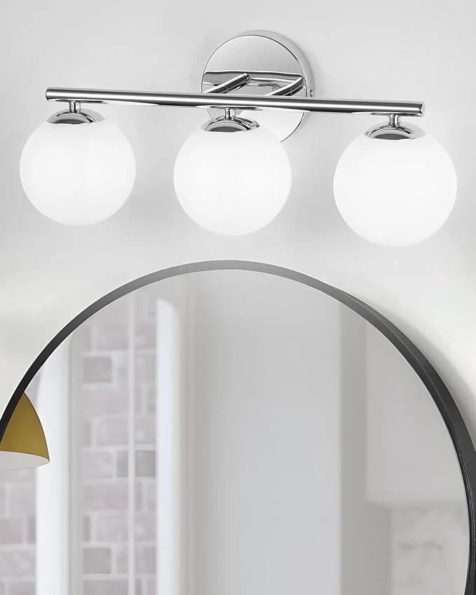 Pure Globe Bathroom Light Fixtures Chrome Vanity Light Reusable
