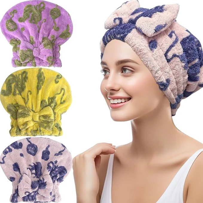 Smart Jseng 3Packs Microfiber Hair Towel Superior