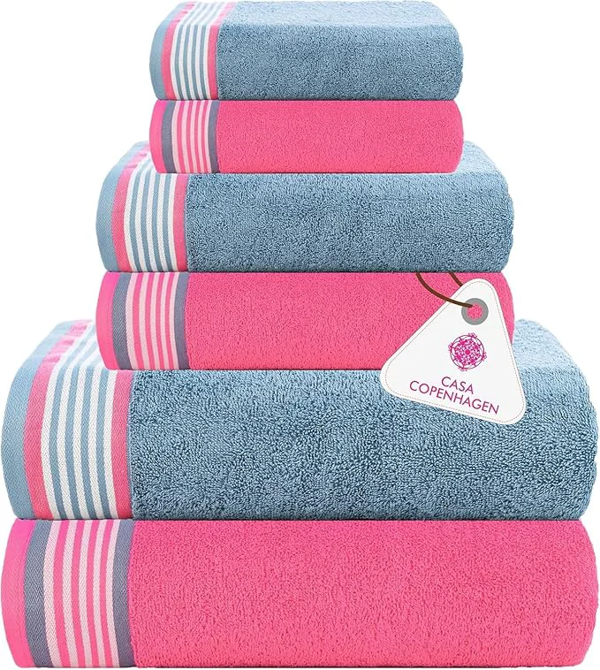 Responsible CASA COPENHAGEN He She 6Pcs Egyptian Cotton Large Designer Towels Gift Exclusive