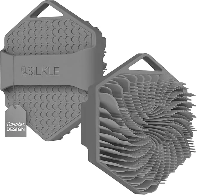 Efficient SILKLE Silicone Body Scrubber – Gentle Exfoliating Shower Scrubber High-Grade