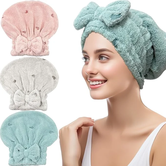 User-Friendly Jseng 3Packs Microfiber Hair Towel High-Grade