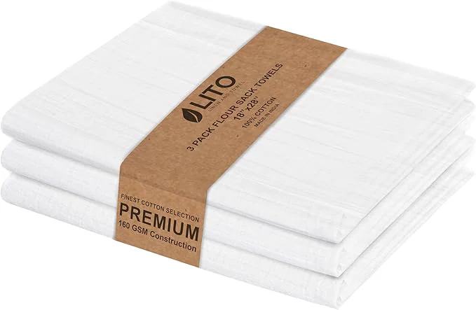 Professional LITO LINEN AND TOWEL Flour Sack Towels Elegant