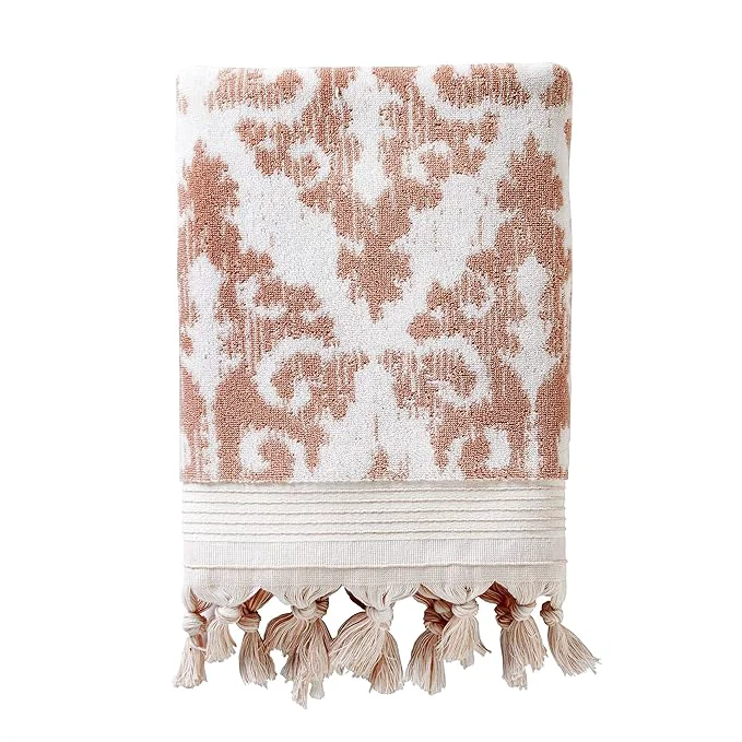 Durable SKL Home Mirage Fringe Turkish Cotton Bath Towel Lightweight