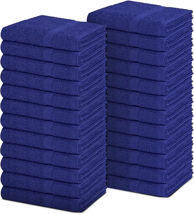 Enhanced Pearl Linens Pack of 24 Cotton Hand Towels Salon Towels High-Grade