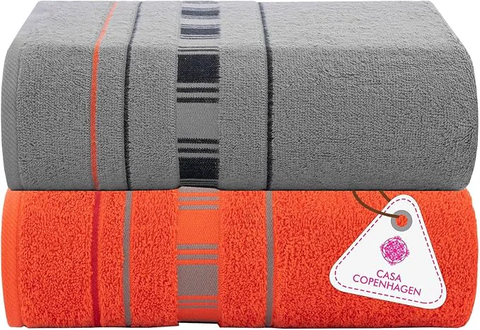 Proven CASA COPENHAGEN X Line 2Pcs Egyptian Cotton Large Designer Bathsheet Enhanced