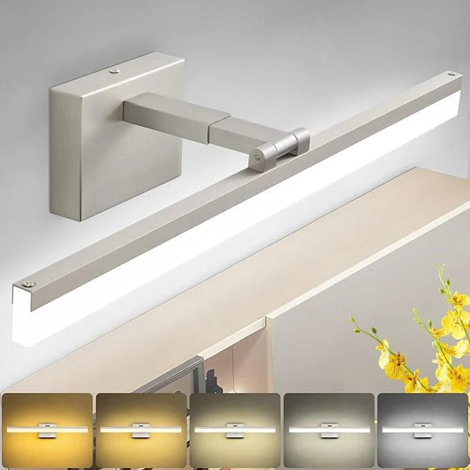 Contemporary SOLFART Bathroom Lighting Fixtures Over Mirror 32 Inch 5CCT Retractable LED Modern