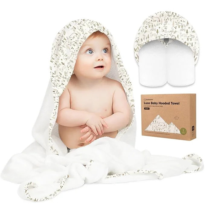 Fine KeaBabies Hooded Baby Towel for Newborn Minimalist