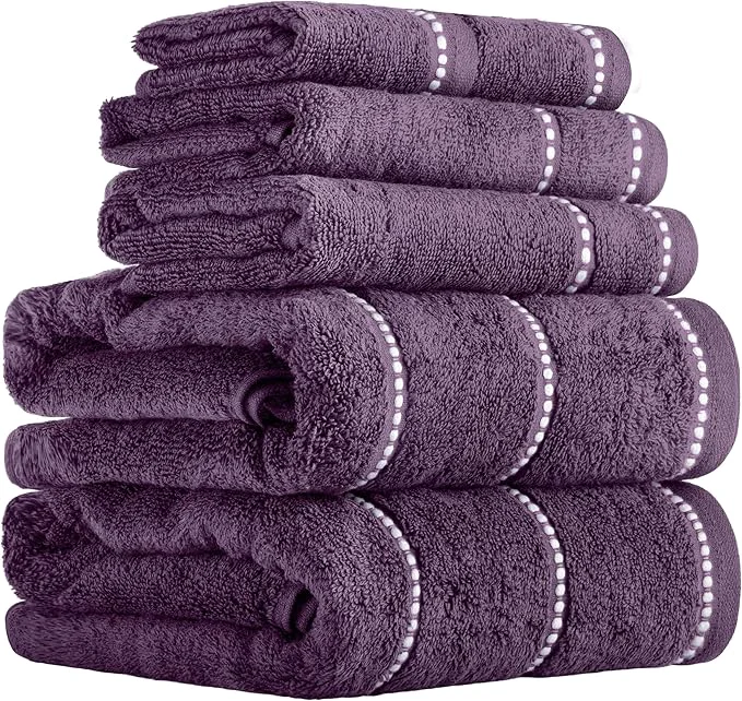 Breathable Lavish Home 6 Piece Bathroom Towels Set Advanced