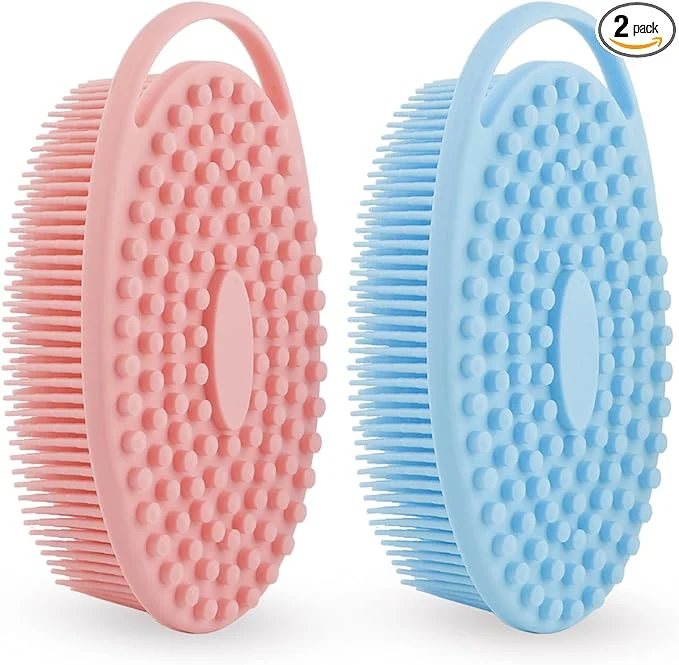 Healthy Silicone Body Scrubber 2 Pack Silicone Loofah Exfoliating Body Scrubber Soft Crafted