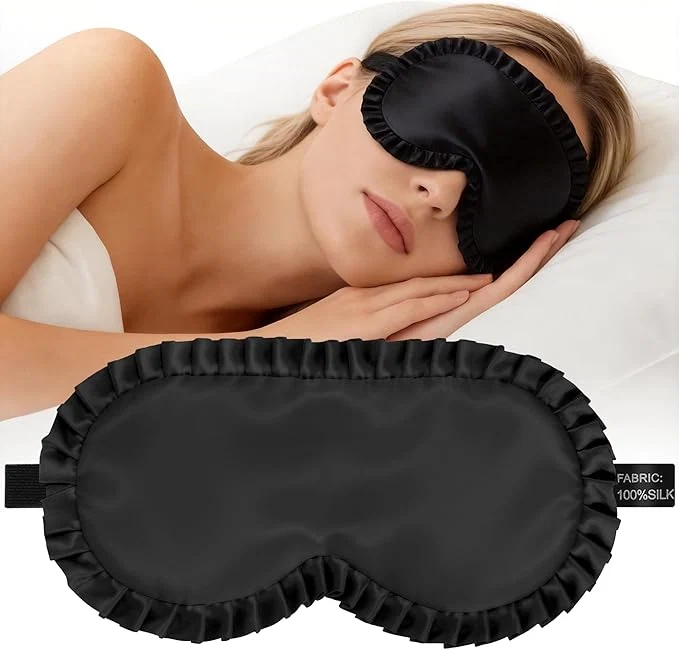 Exclusive Silk Sleep Mask for Women Mulberry Silk Eye Mask Soft Wavy Edge Eye High-Grade